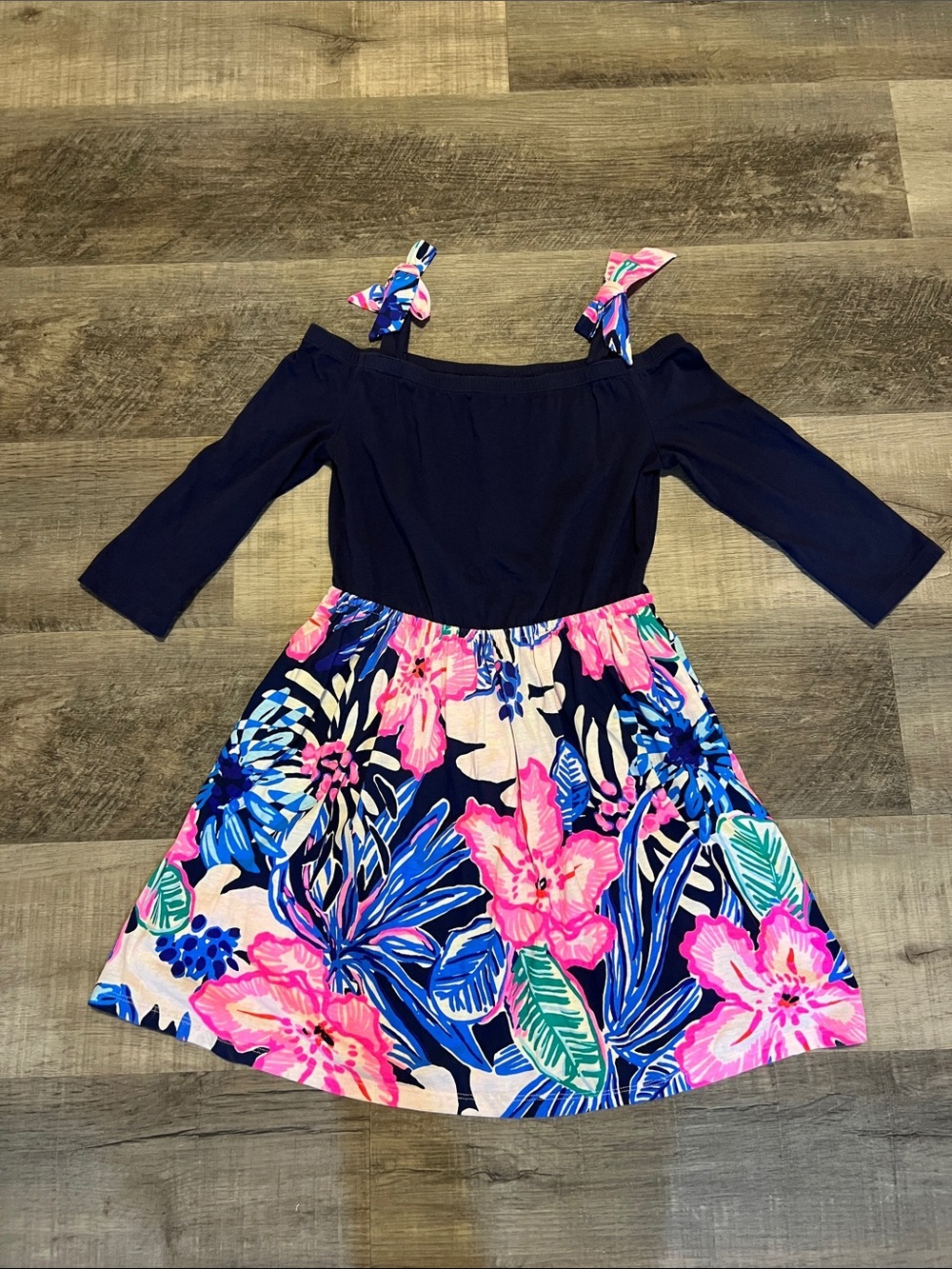 Lilly Pulitzer Girl’s Jaci Off-The-Shoulder dress size 8/10 - Picture 1 of 5